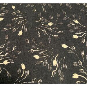 Marcus Brother Textiles 1 yard + 4" Black & White Floral Cotton Fabric Quilting